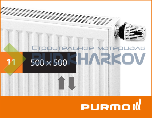 Стальной панельный радиатор PURMO Ventil Compact 11 500x 500