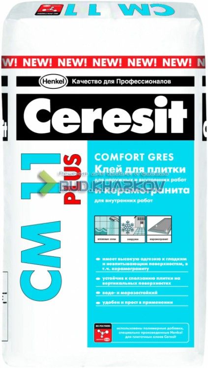 CM-11/25 кг PLUS "Ceresit" Клей для плитки 25 кг