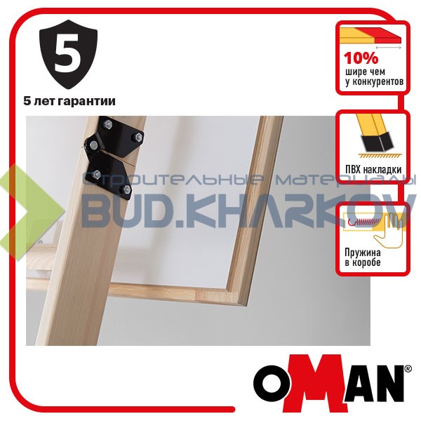 Крышка люка теплоизоляционная для лестницы Oman (120x60), толщ. 26 мм