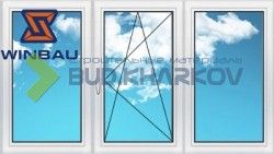 Окно металлопластиковое Winbau Optimum размер 1740x1420 (16-ти этажный дом)